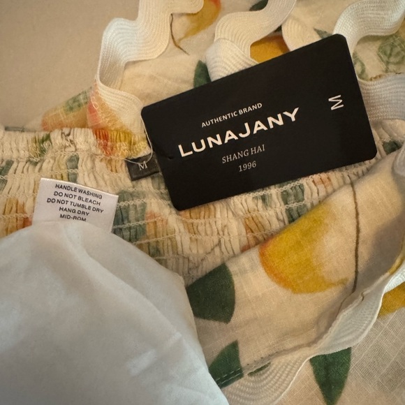 LunaJany Women's Classy Sleeveless Lemon Print Maxi Dress Size M. #77 - Picture 13 of 15